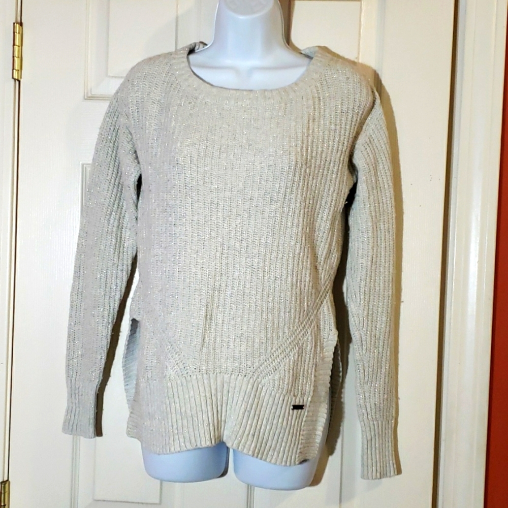 Toms cable knit split waste sweater